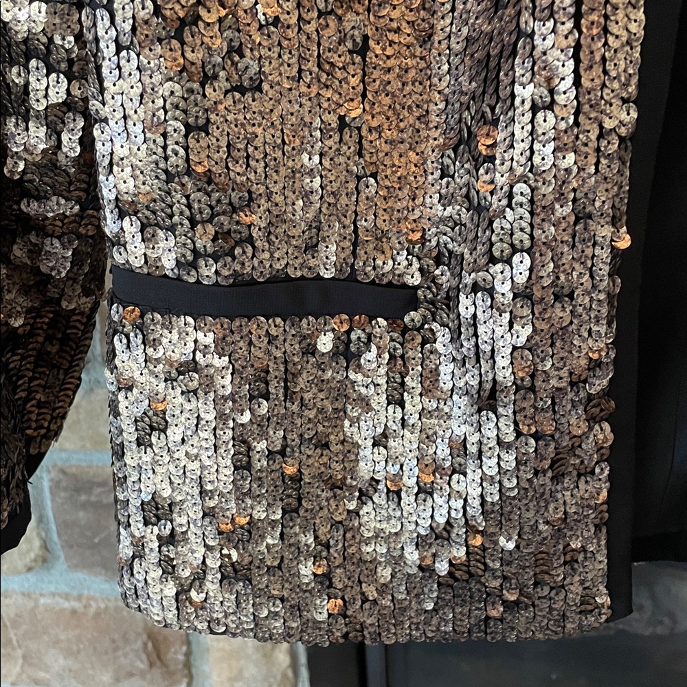 Talbots Gold Sequin Jacket - image 3